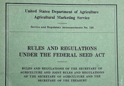 Germination Standards from the Federal Seed Act